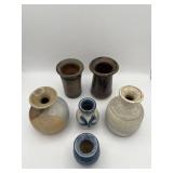 Beautiful Vintage Stoneware Pottery Collection (Tallest is 5")