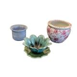 Vintage Stoneware Pottery Collection including Andrea by Sadek (5" tall) and Evangeline