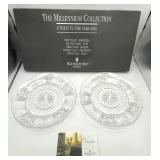 Waterford Crystal The Millenium Collection 8" Plates in Like New Condition