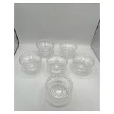 Set of 6 Stuart (England) Crystal Dessert Bowls (4" opening, 2.5" tall)