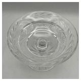 Vintage Waterford Crystal "Glandore" Round Footed Pedestal Compote (6" diameter x 2.75" tall)