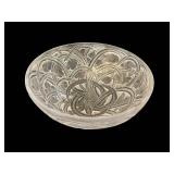 Beautiful Vintage Lalique France Pinsons Finch French Crystal 9" Centerpiece Bowl, 3-inches tall