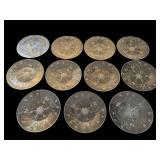 Beautiful Vintage 11-Piece 8" Crystal Plate Collection