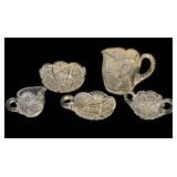 Wonderful Vintage Cut Crystal Lot including 6.5-inch Pitcher