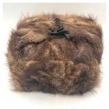 Vintage North King Muskrat Fur Hat (Union Made in USA) in Nice Condition