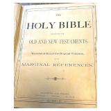 Antique 1881 New and Old Testaments Large Print Bible Published by Cranston and Stowe