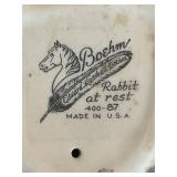 Vintage CYBIS Porcelain Ducks, Boehm Porcelain Rabbit at Rest, and Vintage Carved Sconce Wall Shelves