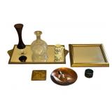 Vintage Collectibles including Cloisonne Napkin Ring, Royal Worcester Miniature Creamer (2.5" Tall), 1950s Hawaiian Islands Compact Mirror, and More!