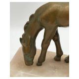 Pair of Vintage Brass Horses (5" tall) - See Description