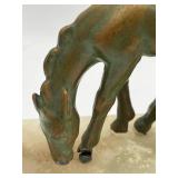 Pair of Vintage Brass Horses (5" tall) - See Description