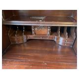 Vintage Monitor Furniture Co. Solid Cherry Traditional Style 36" Secretary Desk with Pediment Display Bookcase (83.5" T x 36" W x 20.5" D)