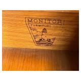 Vintage Monitor Furniture Co. Solid Cherry Traditional Style 36" Secretary Desk with Pediment Display Bookcase (83.5" T x 36" W x 20.5" D)