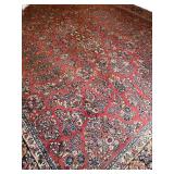 Large Vintage KARASTAN (135.5" x 165") Red Sarouk #785 Wool Pile Rug - See Description