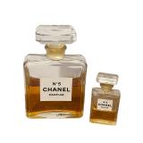 Huge Perfume Lot including Chanel No. 5 & Vintage Sterling Silver Mexico Perfume Snuff Bottle with Red Top