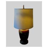 Wonderful Vintage 28-inch Cloisonne Lamp in Working Condition