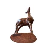 Vintage 19-inch Carved Wooden Giraffe in Nice Condition