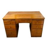 Vintage FAMOUS REPRODUCTIONS of OLD NEW ENGLAND FURNITURE Office Desk and Chair (51" x 29.5" x 30.5") - Bring Help to Remove