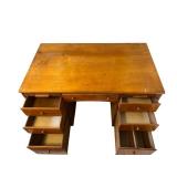 Vintage FAMOUS REPRODUCTIONS of OLD NEW ENGLAND FURNITURE Office Desk and Chair (51" x 29.5" x 30.5") - Bring Help to Remove