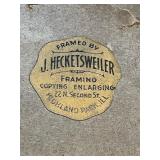 Amazing Framed Antique Pencil and Watercolor Sailboat Piece (13" x 15" Frame), Artist Unknown