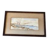 Framed Antique Watercolor Painting Signed by R. Morrow (Robert Morrow?) in 8" x 13" Frame