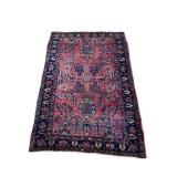 Vintage 1950s Persian SAROUK Area Rug, 49" x 75"