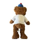 Vintage 10-inch Chicago Cubs Pinstripe Plush Bear