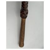 Vintage Leather Braided Whips - Black 8-ft (Made in Spain) and 6-ft Brown Leather