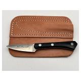 Vintage A.G. Russell Woodswalker Knife with Leather Sheath (2.5" Blade)