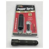 Surefire E2 Executive (A22206) 4.5-inch Flashlight (Needs batteries) & New Sabre Red Pepper Spray