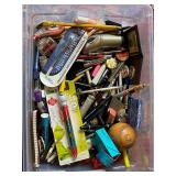 Huge Lot of Pens/Pencils, Collectible Buttons, Waterman Fountain Pen Ink, and More!