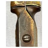 RARE Antique Aug Knecht Solingen Germany Victorian Brass Scissors and Sheath