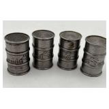 RARE 1930s 1.5" Socony Vacuum Oil Company Advertising Barrels, Mobilgas Mobiloil Paperweights