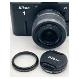 Nice Nikon 1 V1 10.1MP Digital Camera w/ Nikon 1 Nikkor 10-30mm f/3.5-5.6 Lens, Nikon Speedlight SB-N5, and Nikon 1 Nikkor 30-110mm f/3.8-5.6 Lens