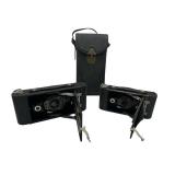 Antique Eastman Kodak No. 2 Folding Cartridge HAWK-EYE Model B Camera & No. 2 Folding Cartridge PREMO - Untested