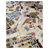 Large Collection of Antique & Vintage United States and Foreign Postage Stamps & Post Cards - Used and Unused