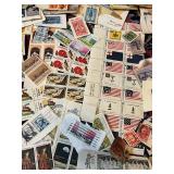 Large Collection of Antique & Vintage USA and Foreign Postage Stamps - Used and Unused