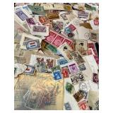 Large Collection of Antique & Vintage USA and Foreign Postage Stamps - Used and Unused