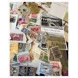 Large Collection of Antique & Vintage USA and Foreign Postage Stamps - Used and Unused