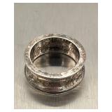 925 Sterling Silver Ring w/ Inscriptions 