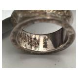 925 Sterling Silver Ring w/ Inscriptions 