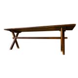 Vintage Solid Wood Bench (54" Long x 13" Deep)