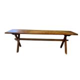 Vintage Solid Wood Bench (54" Long x 13" Deep)