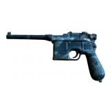 Vintage Aluminum C96 Mauser Broom Handle Toy Pistol