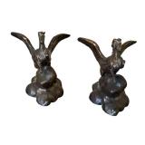 Pair of 6-inch Pegasus Metal Sculptures