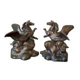 Pair of 6-inch Pegasus Metal Sculptures