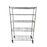 Metal Shelving Unit (72" x 47.5" x 18") with Wheels in Nice Condition