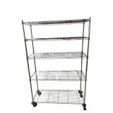 Metal Shelving Unit (72" x 47.5" x 18") with Wheels in Nice Condition