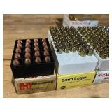 Ammo Lot - Winchester 9mm Luger 115 g / Hornady 40 S&W 165 gr / UMC 9mm 115 gr / Winchester 9mm Luger 147 gr / Hornady 40 S&W 175 gr / Federal 40 S&W 155 gr / Winchester 40 S&W JHP