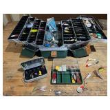 Vintage Fishing Tackle Box Loaded with Antique and Vintage Lures and More!