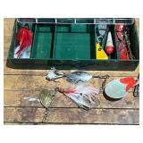 Vintage Fishing Tackle Box Loaded with Antique and Vintage Lures and More!